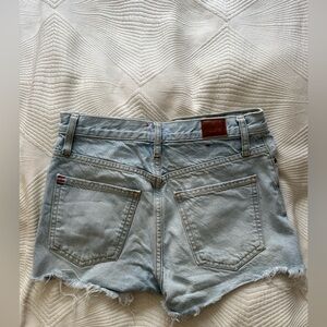 girlfriend high rise BDG light denim shorts